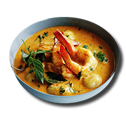 Pot scampis aux curry thaï